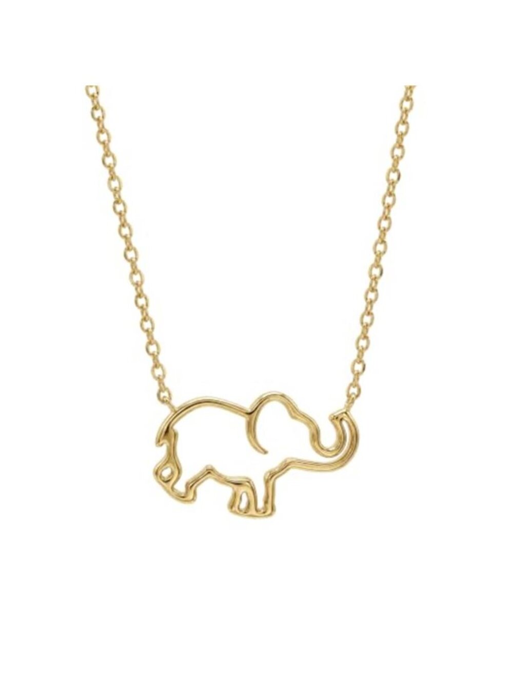 Women's 14K Gold Plated Elephant Necklace
